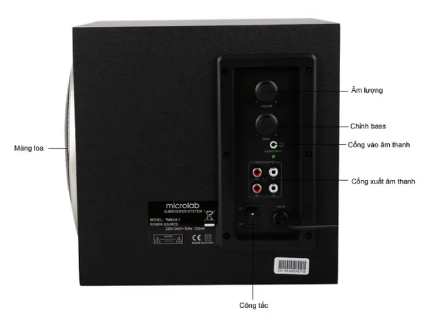 Loa Máy Tính 4.1 Microlab M900 - Công Suất Lớn 50W, Âm Thanh Rõ Ràng, Thiết Kế Hiện Đại, Phù Hợp Với Laptop và TV