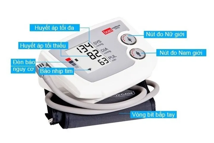 Máy Đo Huyết Áp Bắp Tay Boso Medicus Family - Thiết Bị Điện Tử Đo Chính Xác Cho Nam Nữ, Chức Năng Thông Minh, Đáng Tin Cậy