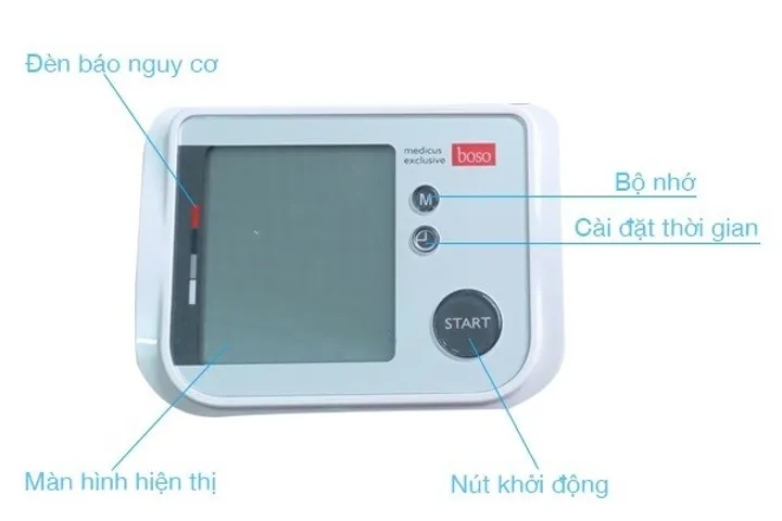 Máy Đo Huyết Áp Điện Tử Boso Medicus Exclusive - Thiết Bị Đo Tự Động Chính Xác, Cảnh Báo Sớm Huyết Áp và Nhịp Tim, Dễ Sử Dụng Tại Nhà