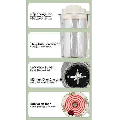 Máy Xay Nấu Sữa Hạt Seka SK602 1.75L - 12 Chức Năng, Lưỡi Dao Thép, Thiết Kế Hiện Đại, Độ Ồn Thấp, Cối Thủy Tinh Bền Bỉ