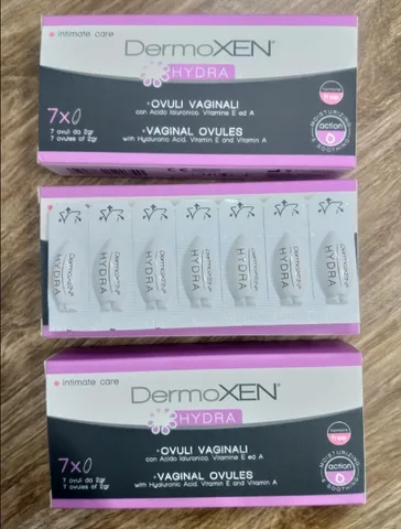 Viên đặt phụ khoa DermoXEN Hydra của Ý - Giải pháp giảm khô hạn, ngứa rát với vitamin E, hỗ trợ nữ giới khỏe mạnh