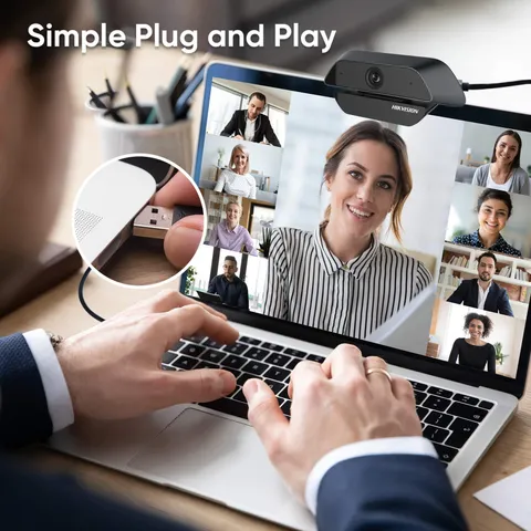 Webcam Hikvision DS-U12 Full HD 1080P - Webcam Chất Lượng Cao Cho Cuộc Gọi Video Sắc Nét, Tự Động Điều Chỉnh Ánh Sáng