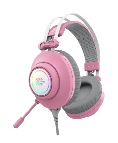 Tai nghe Zidli SCORE SH320V Pink - Tai Nghe Gaming Có Mic Khử Tiếng Ồn, Đèn RGB, Âm Thanh Chất Lượng Cao, Thiết Kế Nữ Tính