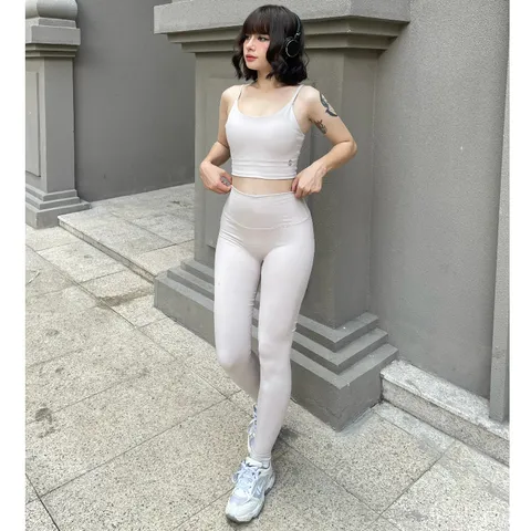 Bộ Đồ Tập Gym Nữ S230110 - Áo Bra 2 Dây Phối Quần Legging Cạp Cao Tôn Dáng Thoải Mái, Chất Liệu Co Giãn, Phù Hợp Tập Luyện