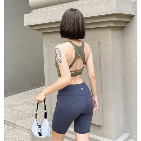 Bộ Đồ Tập Gym Nữ SL210411 - Quần Biker Short Cao Giãn Kết Hợp Áo Bra Hai Lớp Thời Trang, Thể Dục, Yoga