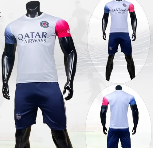 Bộ Quần Áo Bóng Đá Paris Saint Germain PSG 23/24 - Đồng Phục Thể Thao Chất Liệu Thun Lạnh, Thấm Hút Mồ Hôi, Nhiều Size Cho Người Hâm Mộ