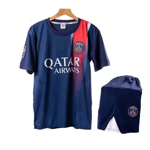 Bộ Quần Áo Bóng Đá Paris Saint Germain PSG 23/24 - Đồng Phục Thể Thao Chất Liệu Thun Lạnh, Thấm Hút Mồ Hôi, Nhiều Size Cho Người Hâm Mộ