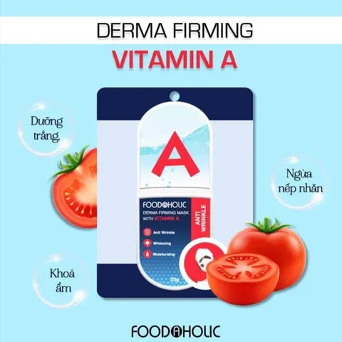 Hộp 10 mặt nạ trẻ hóa da Foodaholic Derma Firming Mask With Vitamin A