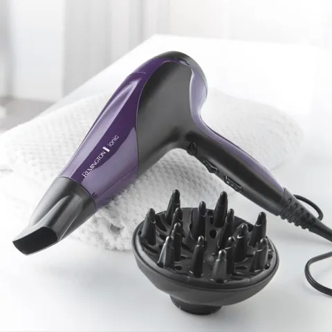 Máy Sấy Tóc Remington Ionic Dry D3190 2200W - Công Nghệ Sấy Ion, 3 Chế Độ Nhiệt, Tóc Mượt Mà, Phù Hợp Tóc Xoăn và Thẳng