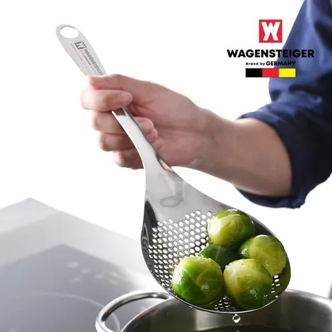 Muôi thủng Wagensteiger thép không gỉ chất lượng cao, tiện dụng cho bếp - Dùng trụng bún, vớt rau, ăn lẩu dễ dàng!