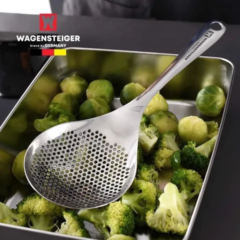 Muôi thủng Wagensteiger thép không gỉ chất lượng cao, tiện dụng cho bếp - Dùng trụng bún, vớt rau, ăn lẩu dễ dàng!