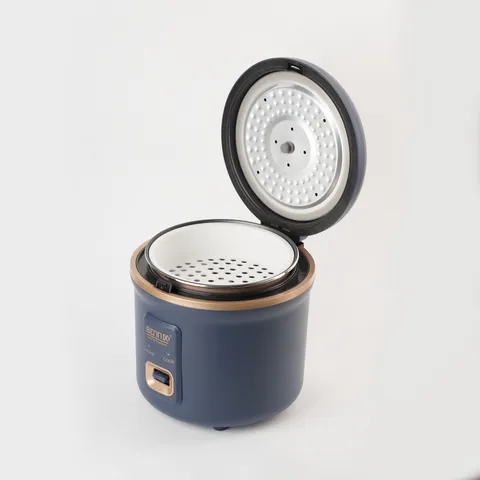 Nồi Cơm Điện Mini Bennix BN-010HC 1L - Thiết Kế Gọn Nhẹ, 2 Chế Độ Nấu, Phù Hợp Sinh Viên và Gia Đình Nhỏ, Màu Trắng Kem và Xanh Coban