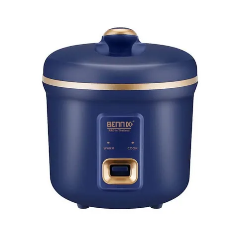 Nồi Cơm Điện Mini Bennix BN-010HC 1L - Thiết Kế Gọn Nhẹ, 2 Chế Độ Nấu, Phù Hợp Sinh Viên và Gia Đình Nhỏ, Màu Trắng Kem và Xanh Coban