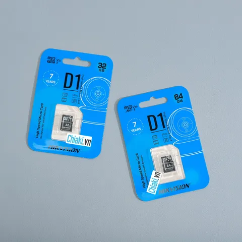Thẻ Nhớ MicroSD Hikvision Class 10 D1 32GB/64GB - Tốc Độ Cao, Tương Thích Camera và Thiết Bị Di Động, Lưu Trữ Ổn Định, Bảo Mật Tốt