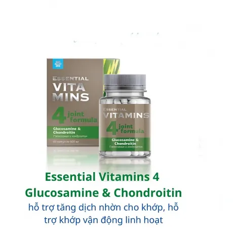 Viên uống Glucosamine Siberian Essential Vitamins 4 Joint Formula - Hỗ trợ xương khớp, tăng cường sức khỏe vận động - 60 viên