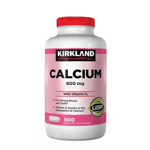 [Hàng nhập khẩu] Viên uống Kirkland Calcium 600mg + D3 - Bổ sung Canxi và Vitamin D3 cho Xương Khỏe mạnh - Hỗ trợ ngừa loãng xương, 500 viên