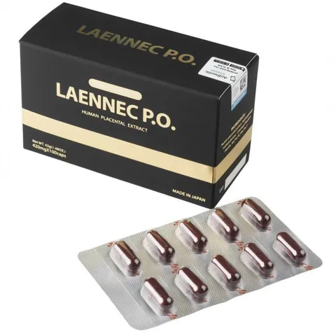 Viên uống nhau thai Laennec P.O. Human Placental - Hỗ trợ trẻ hóa, trắng da, cải thiện nếp nhăn cho phụ nữ trên 30 tuổi