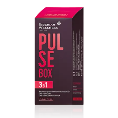 Viên uống Siberian Wellness Pulse Box - Tăng cường sức khỏe tim mạch với Omega-3 tự nhiên - Hỗ trợ điều hòa cholesterol cho người lớn