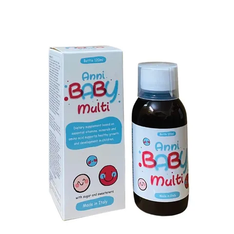 Vitamin tổng hợp Anni Baby Multi 120ml - Hỗ trợ trẻ ăn ngon, tăng cường sức đề kháng cho bé từ 1 tuổi, 21 loại vitamin thiết yếu