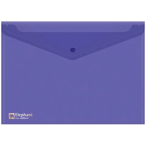 Bìa Nút Nhựa Đựng Hồ Sơ Elephant 425A4 - Chất Liệu PP Chống Thấm Nước, Nhiều Màu Sắc Đa Dạng, Tiện Lợi Lưu Trữ Tài Liệu