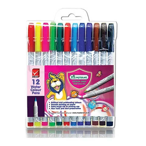 Bộ Bút Màu Nước Masterart Premium Grade Ngòi To - Tô Màu Sáng và Đẹp Chuyên Dụng Cho Tranh Lớn - Bộ 12/36 Màu