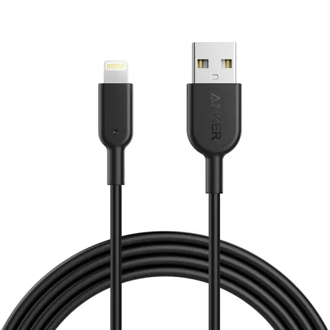 Cáp sạc Anker Powerline II Lightning A8433 dài 1.8m - Thiết kế bền bỉ, sạc nhanh, tương thích với iPhone, iPad, iPod