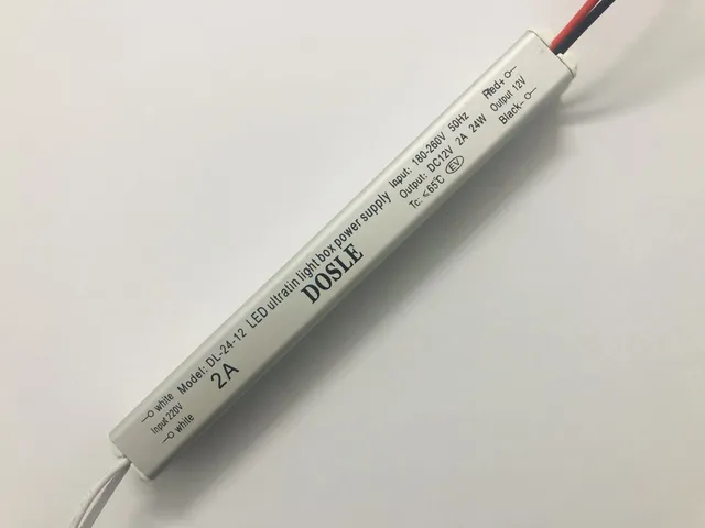 Nguồn Led 2A Dạng Đũa Dosle 24W - Bộ Chuyển Đổi Điện 220V Sang 12V DC Chất Lượng Cao Cho Đèn Led & Thiết Bị Chiếu Sáng
