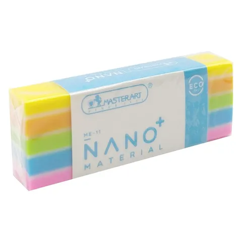 Set 10 Gôm Tẩy Màu Nano Masterart ME-11 - Gôm Học Tập An Toàn Cho Trẻ Em, Thiết Kế Tiện Dụng, Không Chất Độc Hại