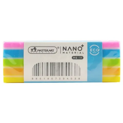 Set 10 Gôm Tẩy Màu Nano Masterart ME-11 - Gôm Học Tập An Toàn Cho Trẻ Em, Thiết Kế Tiện Dụng, Không Chất Độc Hại