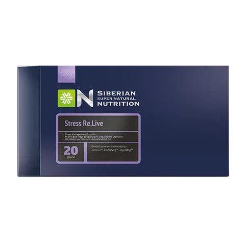 Viên Uống Hỗ Trợ Giấc Ngủ Siberian Super Natural Nutrition Stress Re.live - Giảm Căng Thẳng, Tăng Cường Tâm Trạng, Cải Thiện Giấc Ngủ