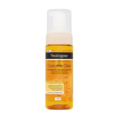 Sữa Rửa Mặt Nghệ Neutrogena Calme Curcuma Clear 150ml - Tạo Bọt Mịn, Làm Sáng Da, Dịu Kích Ứng, Cho Mọi Loại Da