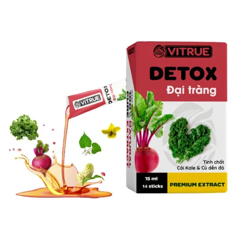 Tinh Chất Hỗ Trợ Thải Độc Vitrue Detox Đại Tràng - Hỗ Trợ Tiêu Hóa, Thanh Nhiệt, Dễ Uống, 14 Gói x 15ml