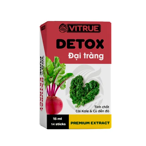 Tinh Chất Hỗ Trợ Thải Độc Vitrue Detox Đại Tràng - Hỗ Trợ Tiêu Hóa, Thanh Nhiệt, Dễ Uống, 14 Gói x 15ml
