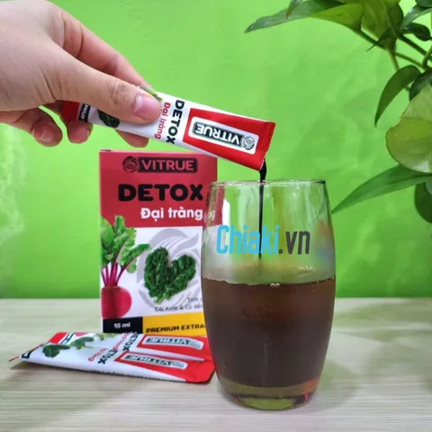 Tinh Chất Hỗ Trợ Thải Độc Vitrue Detox Đại Tràng - Hỗ Trợ Tiêu Hóa, Thanh Nhiệt, Dễ Uống, 14 Gói x 15ml