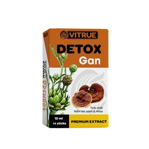 Tinh Chất Vitrue Detox Gan - Hỗ Trợ Thải Độc Gan, Tăng Cường Chức Năng Gan, Giảm Mụn Nhọt, Hộp 14 Gói 15ml