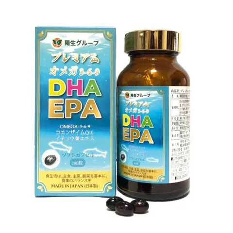 Viên uống DHA/EPA Omega 3 6 9 Premium Nhật Bản - Hỗ trợ trí não, tim mạch, bổ sung tự nhiên, 180 viên chất lượng cao