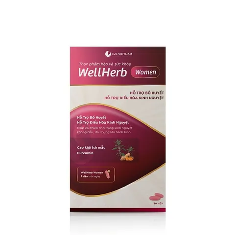 Viên Uống WellHerb Women - Hỗ Trợ Điều Hòa Kinh Nguyệt Cho Phụ Nữ, Giảm Đau Bụng, Cải Thiện Kinh Nguyệt Không Đều, Hộp 30 Viên