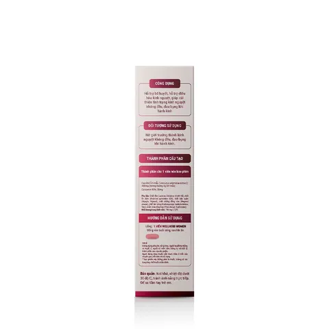 Viên Uống WellHerb Women - Hỗ Trợ Điều Hòa Kinh Nguyệt Cho Phụ Nữ, Giảm Đau Bụng, Cải Thiện Kinh Nguyệt Không Đều, Hộp 30 Viên