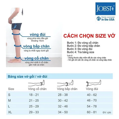 Vớ đùi y khoa kín ngón Jobst Relief áp lực 20-30mmHg - Giảm đau, cải thiện lưu thông máu, chất liệu mềm mại, màu đen sang trọng