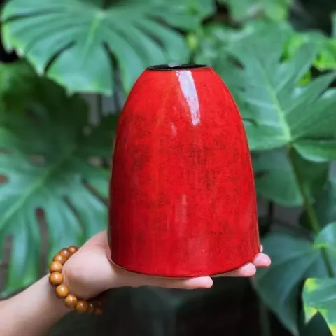 Bình hoa gốm Bát Tràng dáng chuông họa tiết trơn - Trang trí nhà cửa, cây cảnh nhỏ xinh, nhiều màu sắc, tinh tế