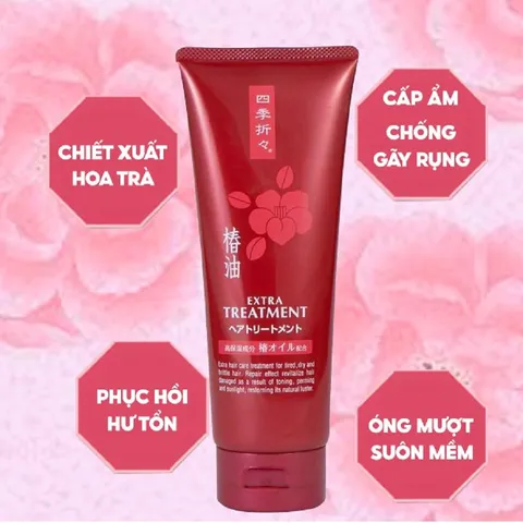 Kem ủ tóc hoa trà Kumano Tsubaki Extra Treatment 230g - Phục hồi tóc hư tổn, cấp ẩm, mềm mượt, dưỡng tóc hiệu quả