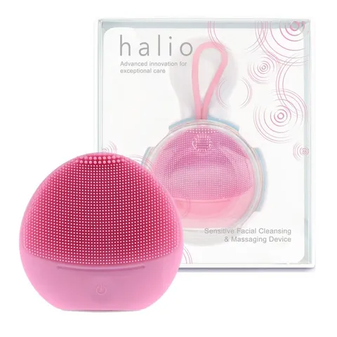 Máy rửa mặt Halio Sensitive Facial Cleansing & Massaging Device Purple Rain - Thiết kế an toàn cho da nhạy cảm, Bảo hành 1 năm