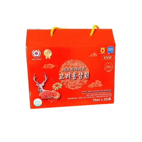 Nước Hồng Sâm Linh Chi Nhung Hươu Goryeo Hàn Quốc - Tăng Cường Sức Khỏe, Hỗ Trợ Giải Độc, Trẻ Hóa Da, 20 Gói 70ml
