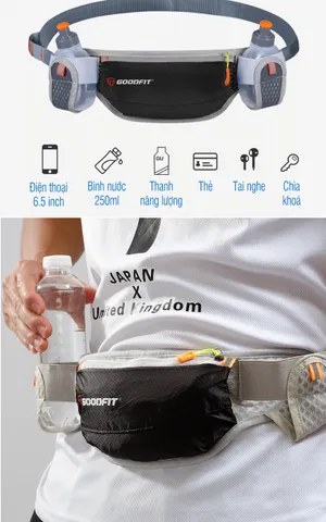 Túi Đeo Hông Chạy Bộ GoodFit GF109RB - Tiện Lợi, Chất Liệu Polyester, Phù Hợp Với Smartphone Đến 6.5inch - Phản Quang Tăng Độ Nhận Diện