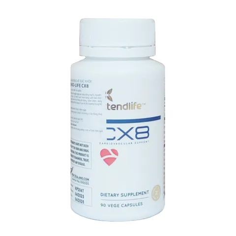 Viên uống hỗ trợ sức khỏe tim mạch CX8 Xtend Life - Tăng cường chức năng tim, điều chỉnh huyết áp và cải thiện miễn dịch, 90 viên/hộp.