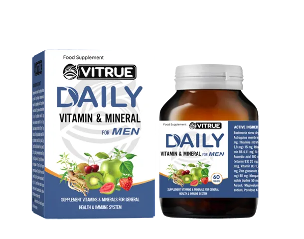 Viên Uống Vitamin Tổng Hợp Vitrue Dành Cho Nam – Bổ Sung Khoáng Chất Thiết Yếu, Tăng Cường Sức Khỏe và Đề Kháng