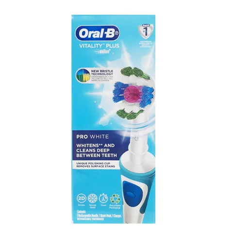 Bàn chải điện Oral-B Vitality Braun - Chăm sóc răng miệng tối ưu, công nghệ hiện đại, hiệu quả làm sạch mảng bám cho cả gia đình.