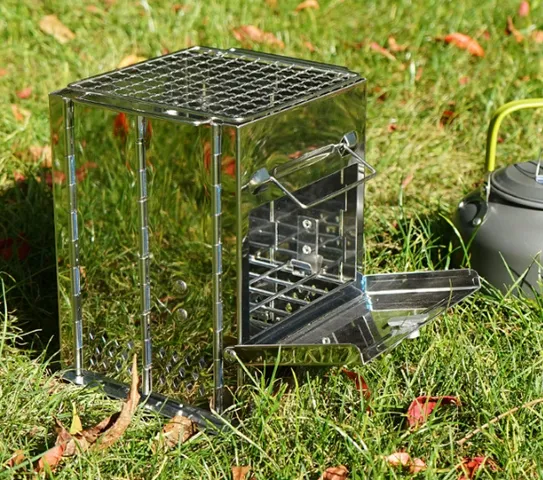 Bếp Nướng Ngoài Trời Gấp Gọn CLS Bằng Thép Không Gỉ Có Túi Đựng - Đồ Dùng Cắm Trại Đa Năng Cho Chuyến Dã Ngoại Hoàn Hảo