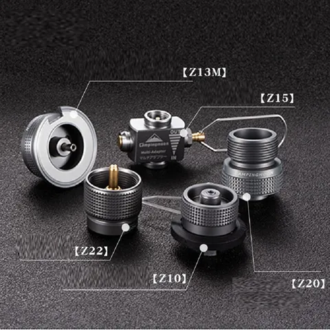 Bộ 5 Đầu Nối Sang Chiết Bình Gas Du Lịch CampingMoon Z13M, Z20, Z10, Z22, Z15 - Chất Liệu Nhôm Bền Chắc Cho Cắm Trại Dã Ngoại