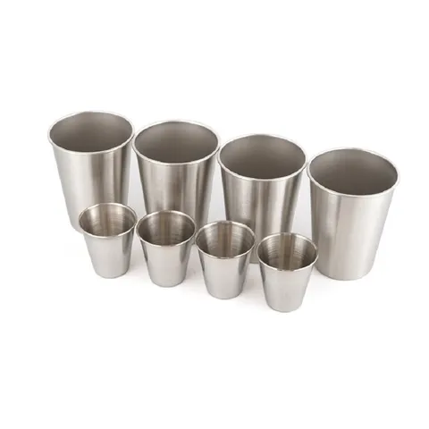 Bộ 8 Cốc Inox 304 Xếp Gọn CLS Có Túi Đựng - Đồ Dùng Cắm Trại Bền Đẹp, An Toàn Cho Sức Khỏe, Hoạt Động Ngoài Trời
